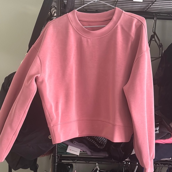 Lululemon Perfectly Oversized Cropped Crew *Softstreme 6/Spiced Chai - Picture 4 of 9